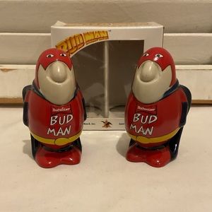 Bud Man Salt & Pepper Shakers Vintage